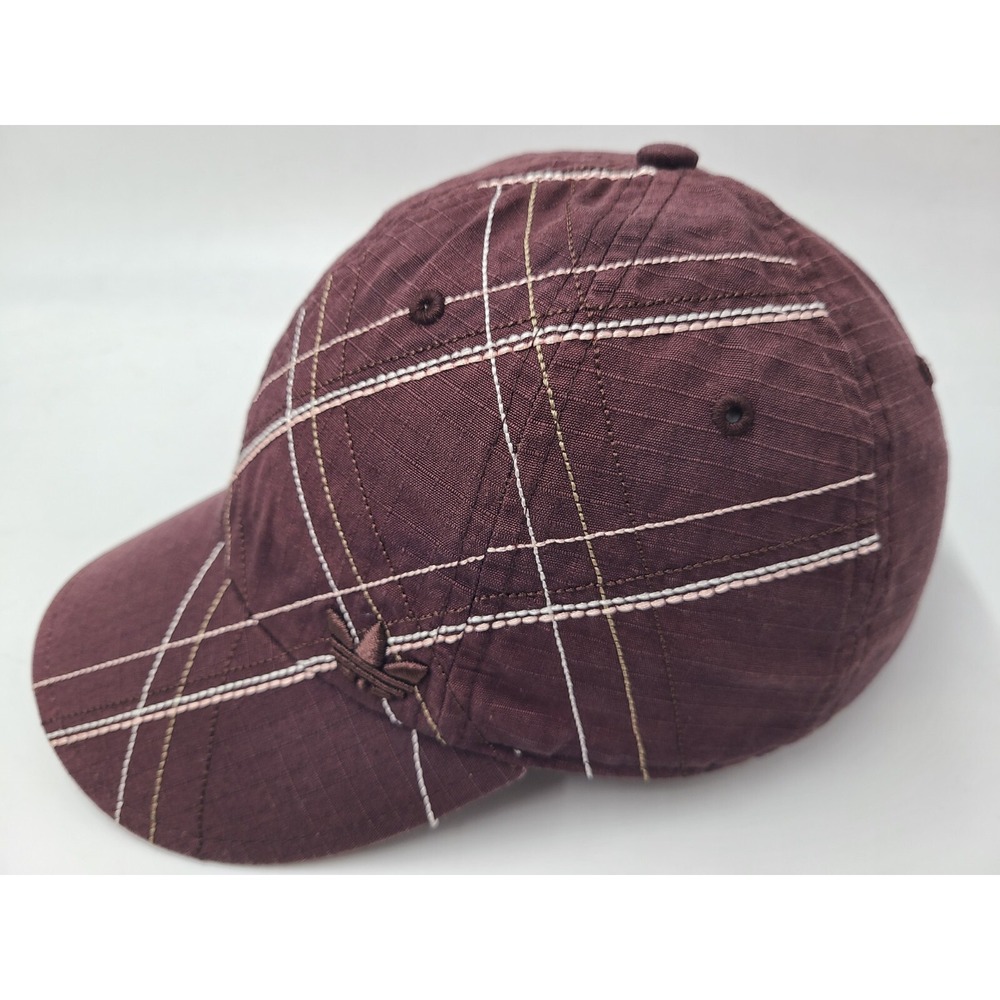 Women Adidas Trefoil Strapback Adjustable Hat Cap Baseball Casual Mom Brown Pink - Picture 6 of 13